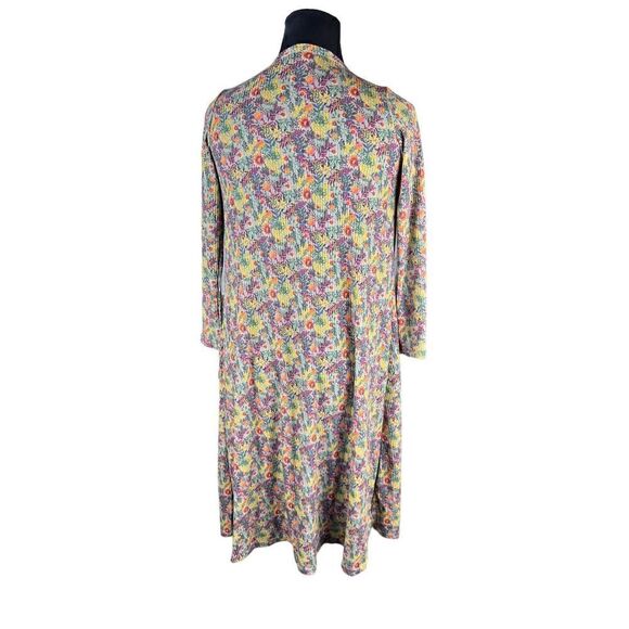 Lularoe XS Sarah cardigan multicolored yellow floral dainty flowers New - Picture 3 of 5